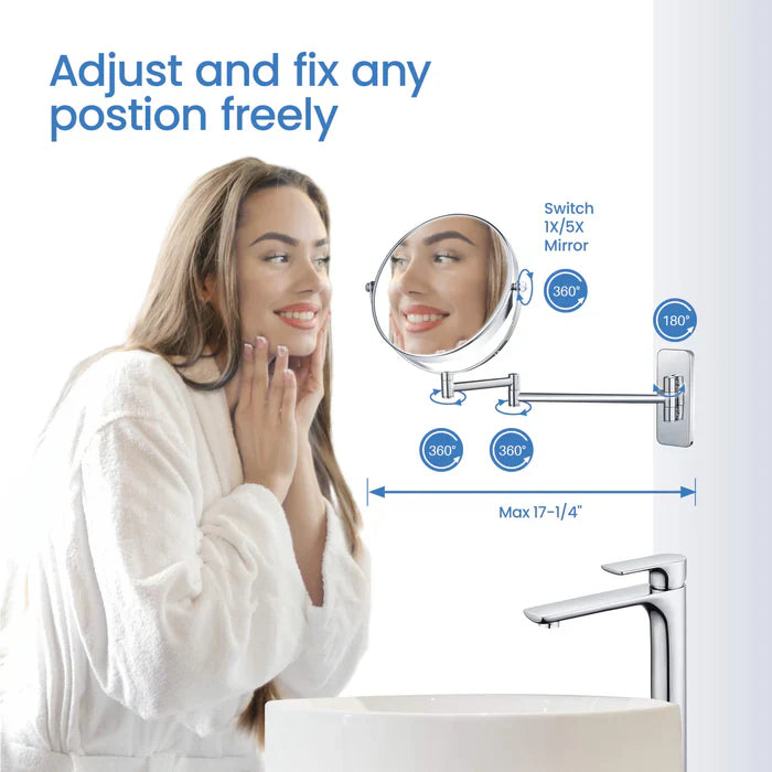 Wall-Mount Magnifying Makeup Mirror