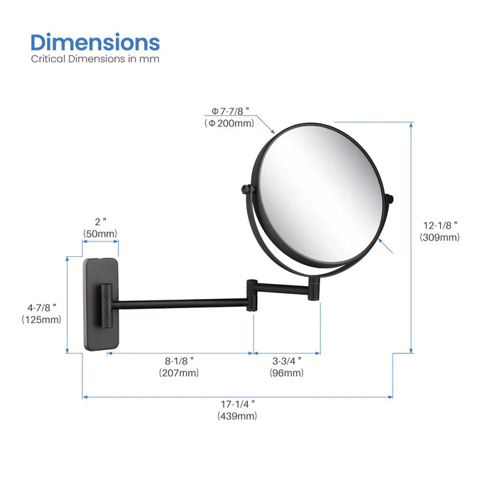 Wall-Mount Magnifying Makeup Mirror