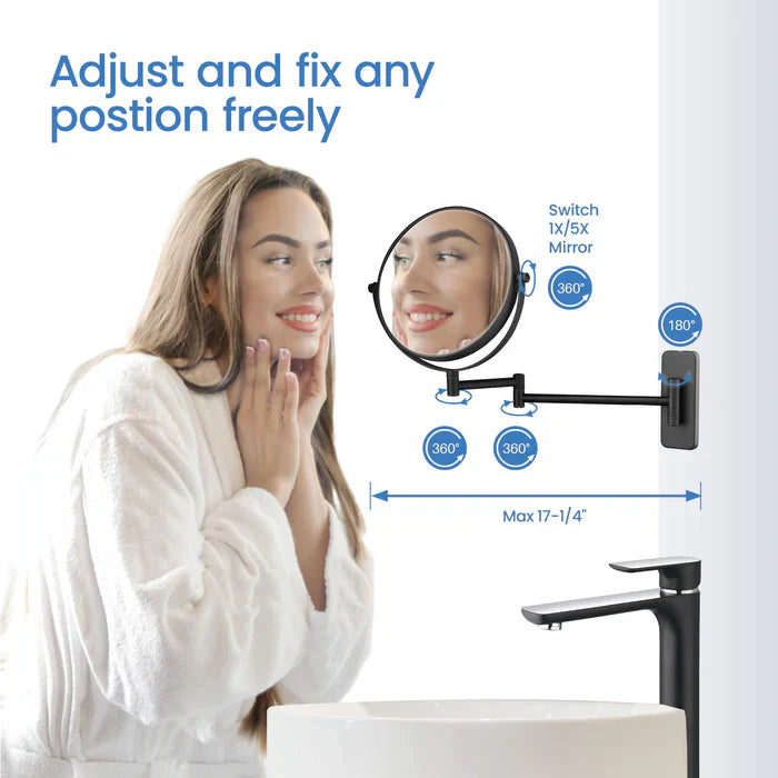 Wall-Mount Magnifying Makeup Mirror