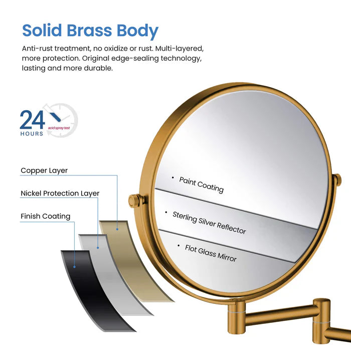 Wall-Mount Magnifying Makeup Mirror