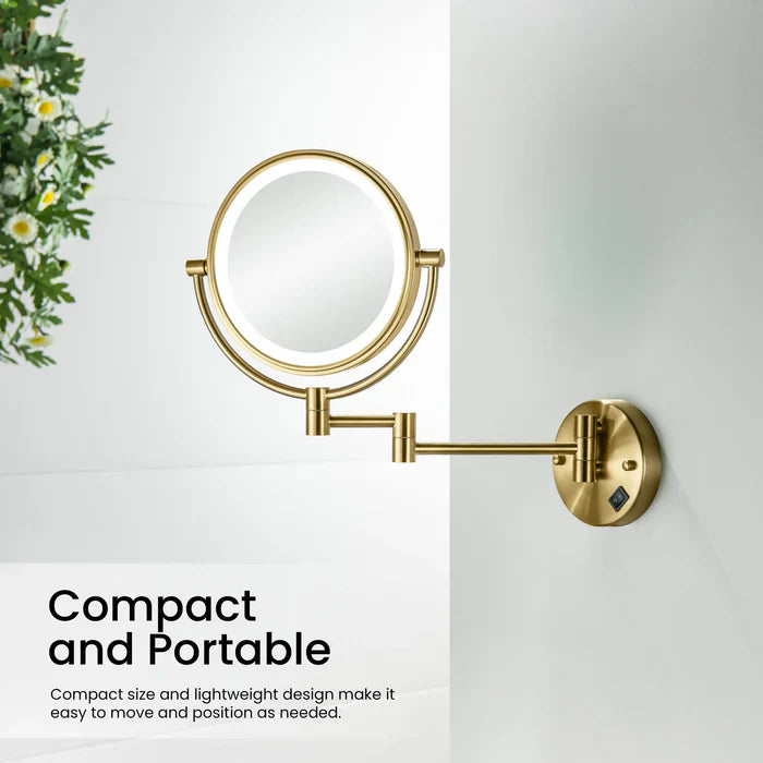 Halo LED Wall-Mount Magnifying Makeup Mirror