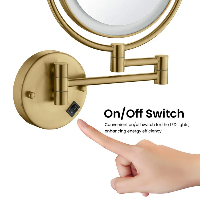 Halo LED Wall-Mount Magnifying Makeup Mirror