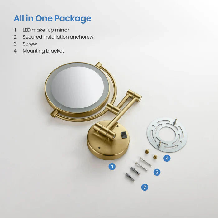 Halo LED Wall-Mount Magnifying Makeup Mirror
