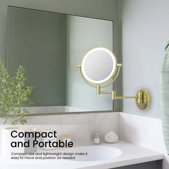 Halo LED Wall-Mount Magnifying Makeup Mirror