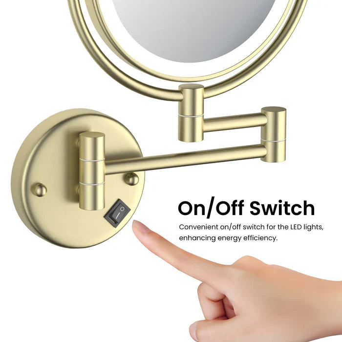Halo LED Wall-Mount Magnifying Makeup Mirror