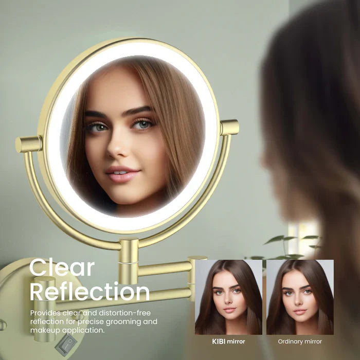 Halo LED Wall-Mount Magnifying Makeup Mirror