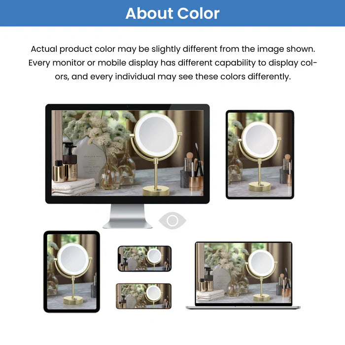Halo LED Wall-Mount Magnifying Makeup Mirror