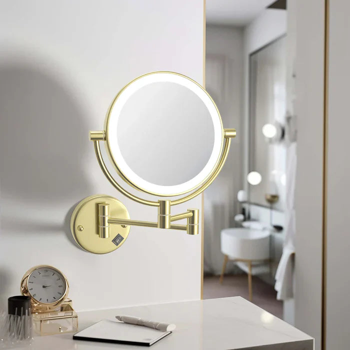 Halo LED Wall-Mount Magnifying Makeup Mirror