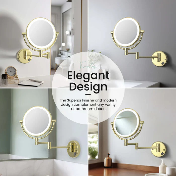 Halo LED Wall-Mount Magnifying Makeup Mirror