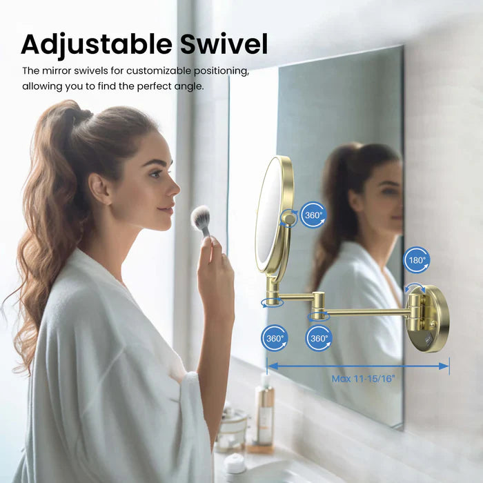 Halo LED Wall-Mount Magnifying Makeup Mirror