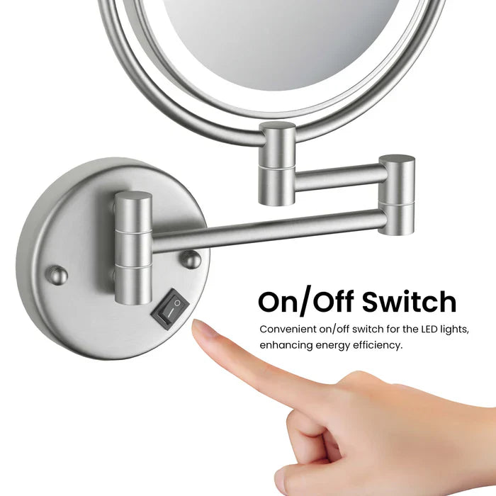 Halo LED Wall-Mount Magnifying Makeup Mirror