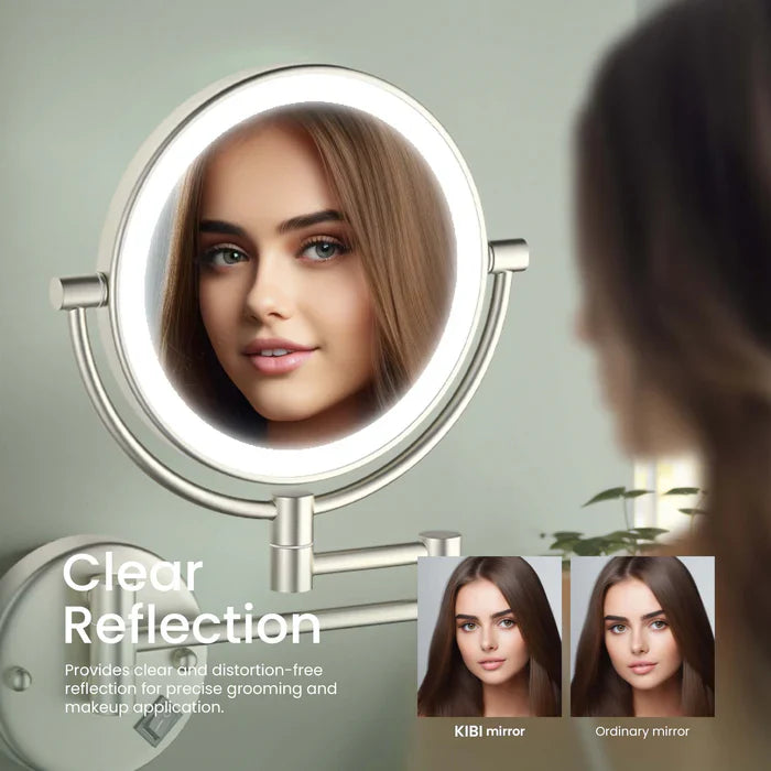 Halo LED Wall-Mount Magnifying Makeup Mirror