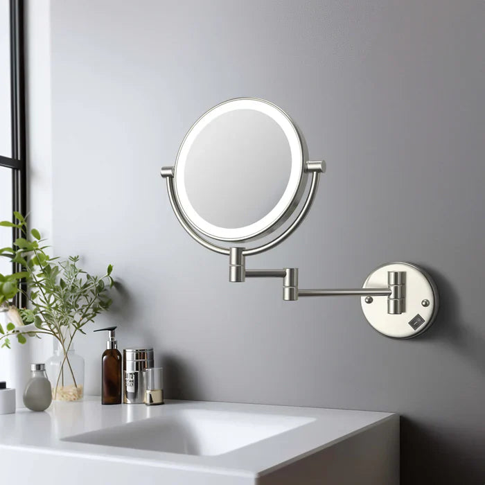 Halo LED Wall-Mount Magnifying Makeup Mirror
