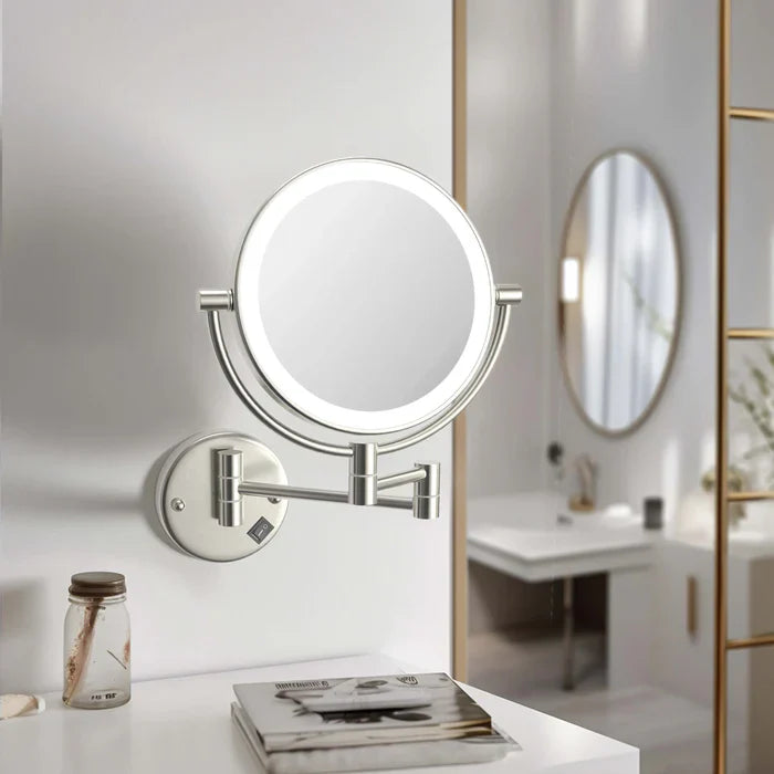 Halo LED Wall-Mount Magnifying Makeup Mirror
