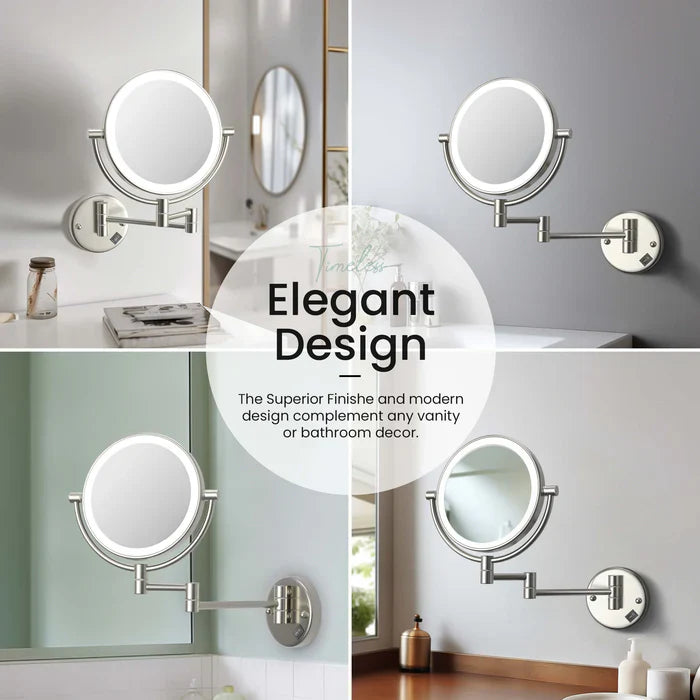 Halo LED Wall-Mount Magnifying Makeup Mirror