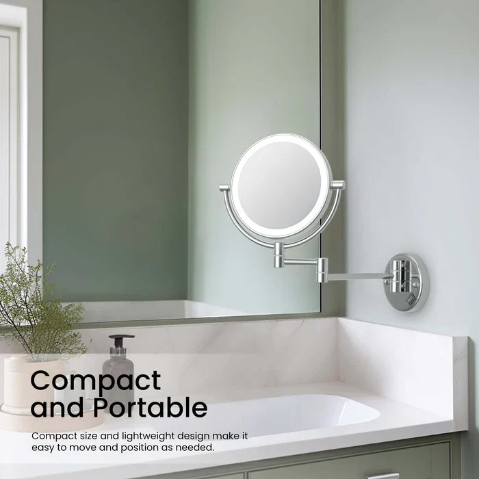 Halo LED Wall-Mount Magnifying Makeup Mirror