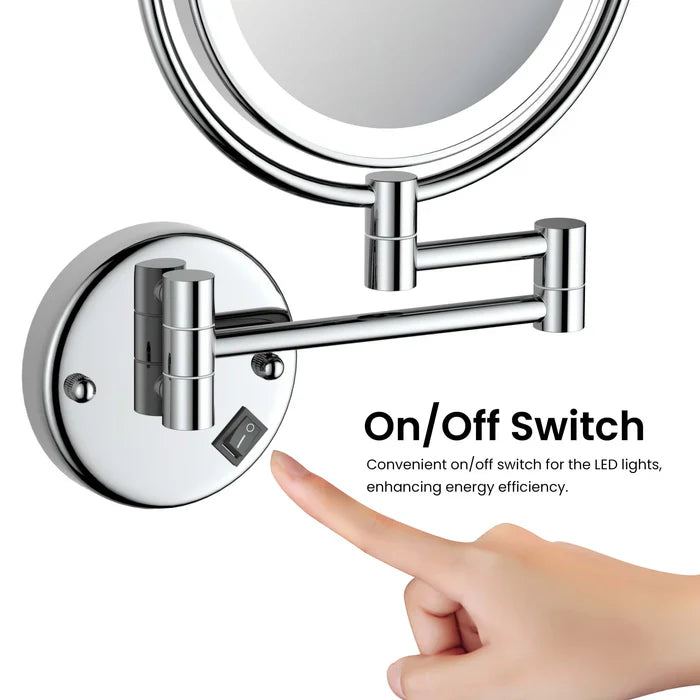 Halo LED Wall-Mount Magnifying Makeup Mirror