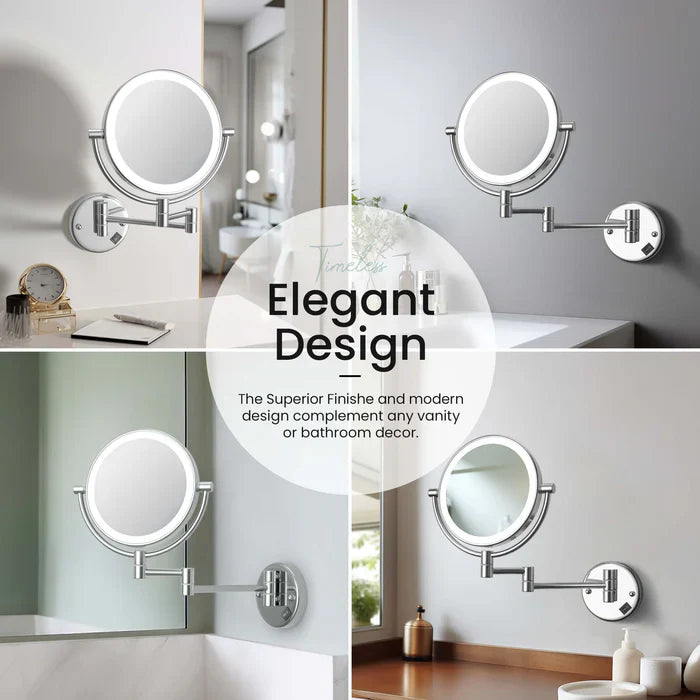 Halo LED Wall-Mount Magnifying Makeup Mirror