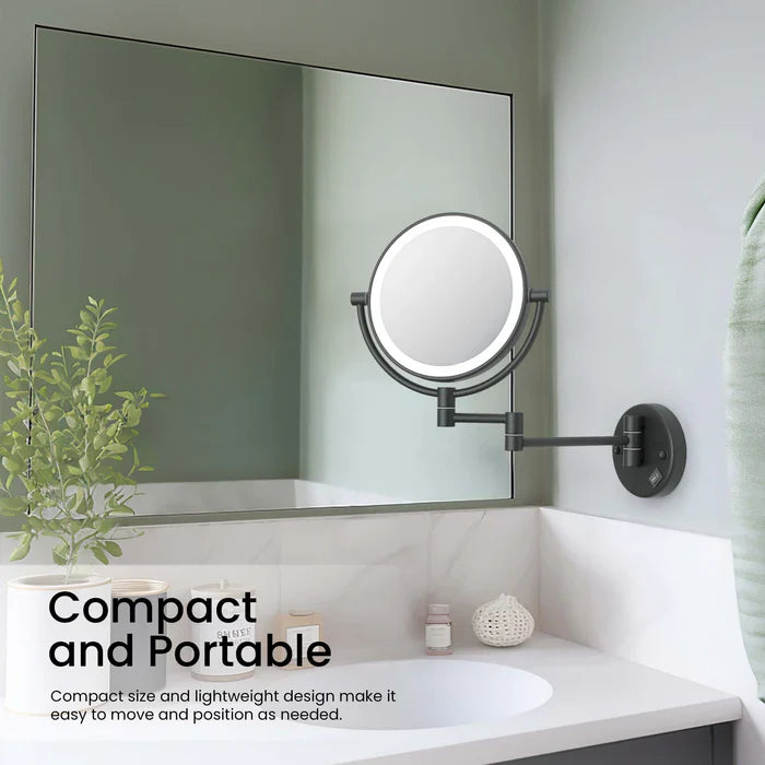 Halo LED Wall-Mount Magnifying Makeup Mirror