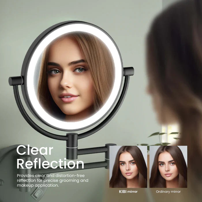 Halo LED Wall-Mount Magnifying Makeup Mirror