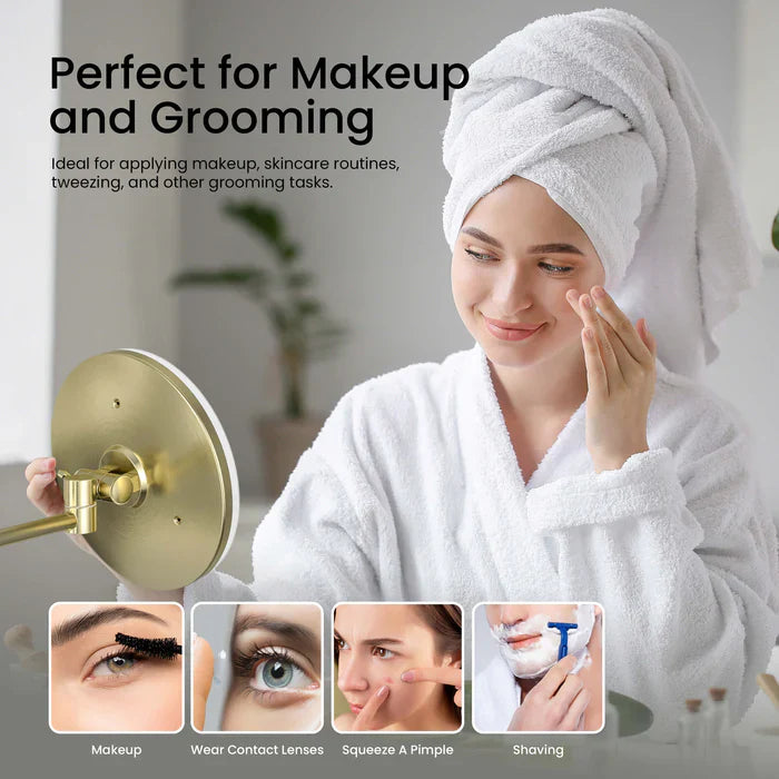 Halo LED Wall-Mount 5x Magnifying Makeup Mirror