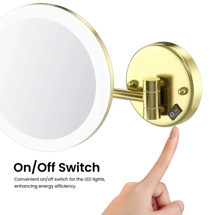 Halo LED Wall-Mount 5x Magnifying Makeup Mirror