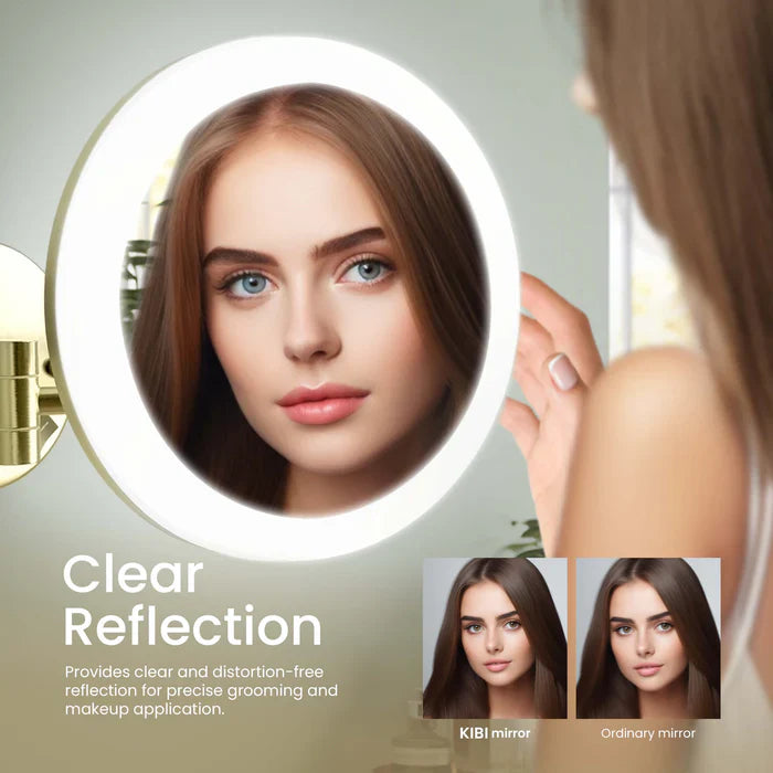 Halo LED Wall-Mount 5x Magnifying Makeup Mirror