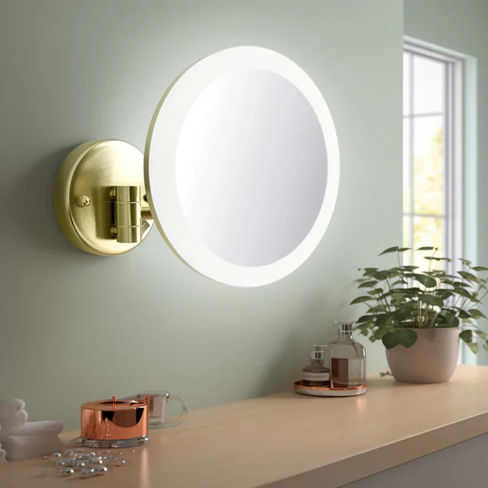 Halo LED Wall-Mount 5x Magnifying Makeup Mirror