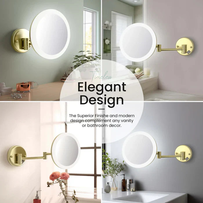 Halo LED Wall-Mount 5x Magnifying Makeup Mirror
