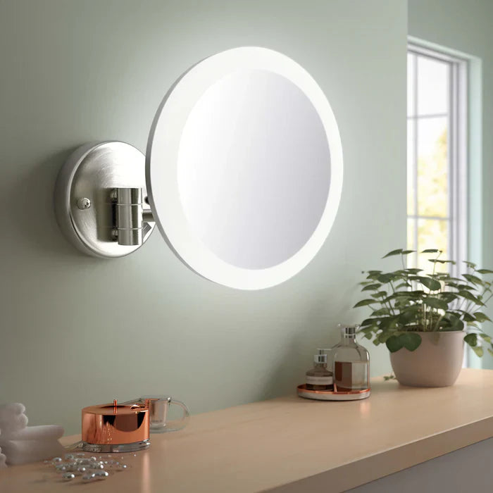 Halo LED Wall-Mount 5x Magnifying Makeup Mirror
