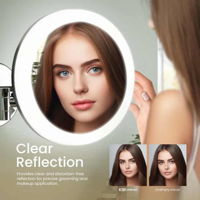 Halo LED Wall-Mount 5x Magnifying Makeup Mirror