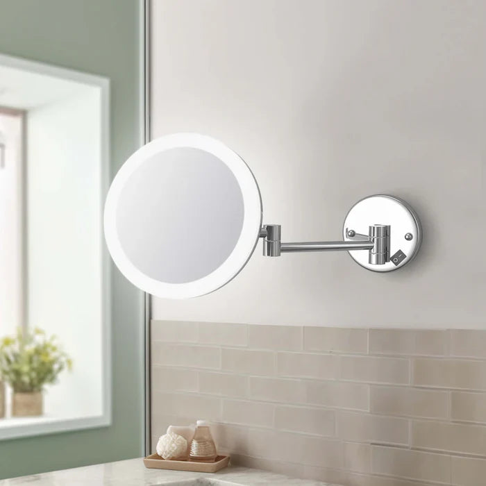 Halo LED Wall-Mount 5x Magnifying Makeup Mirror