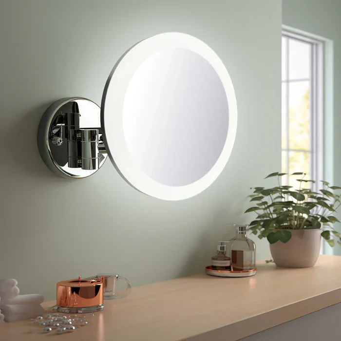 Halo LED Wall-Mount 5x Magnifying Makeup Mirror