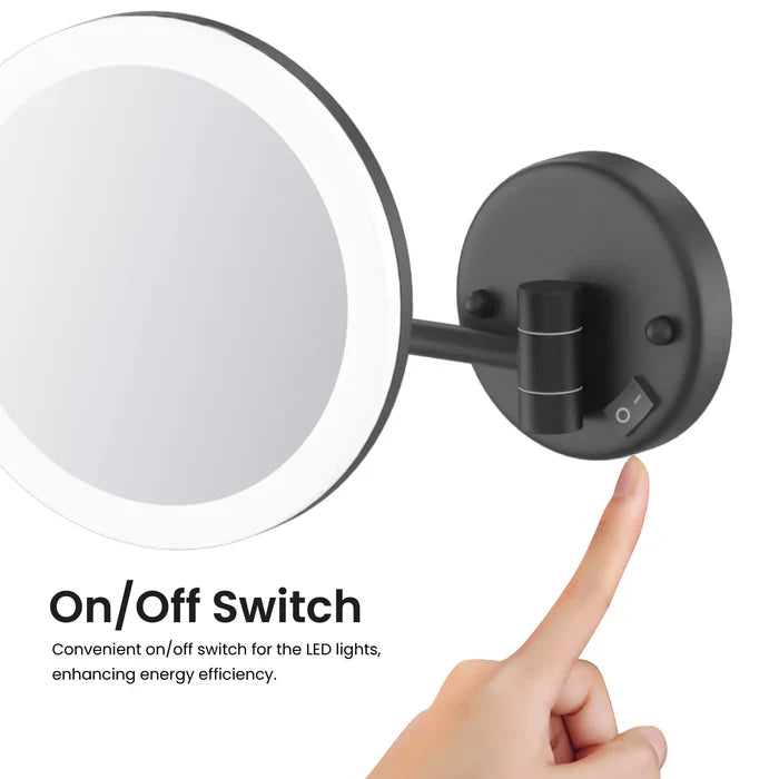 Halo LED Wall-Mount 5x Magnifying Makeup Mirror