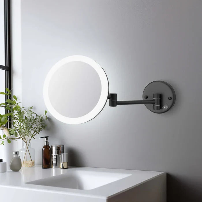 Halo LED Wall-Mount 5x Magnifying Makeup Mirror