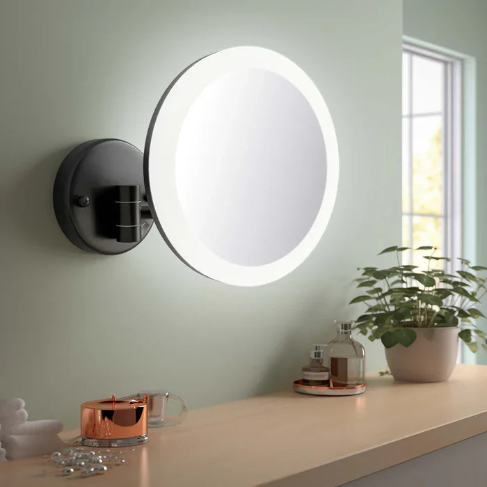 Halo LED Wall-Mount 5x Magnifying Makeup Mirror