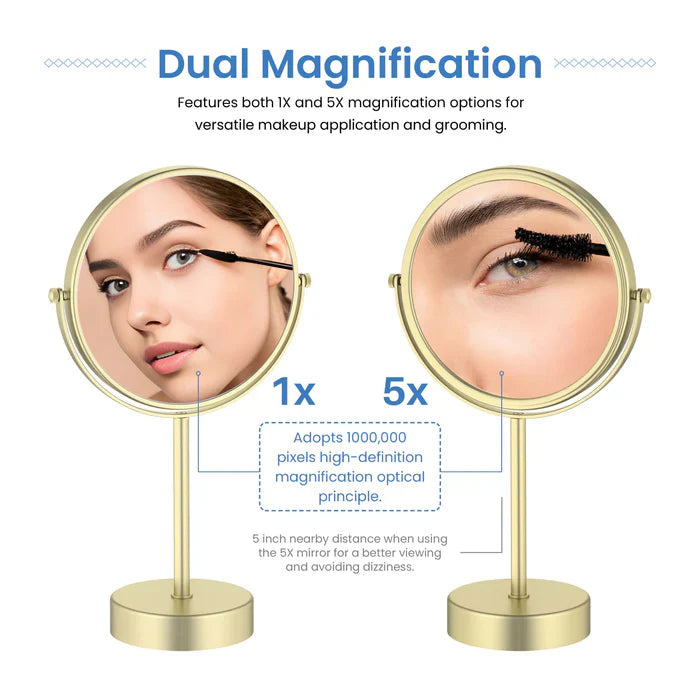 Halo Freestanding 5x Magnifying Makeup Mirror