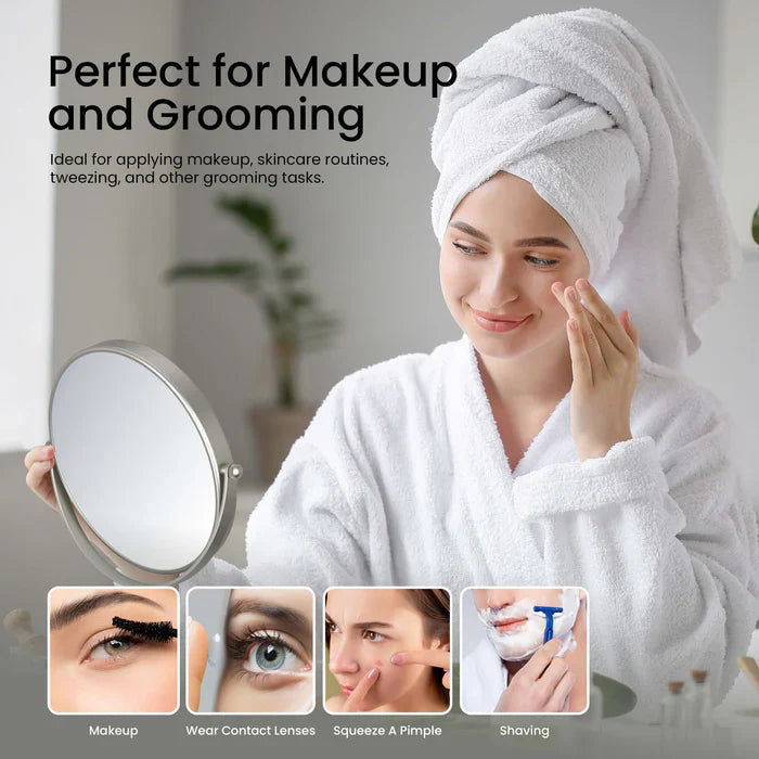 Halo Freestanding 5x Magnifying Makeup Mirror