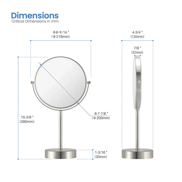 Halo Freestanding 5x Magnifying Makeup Mirror