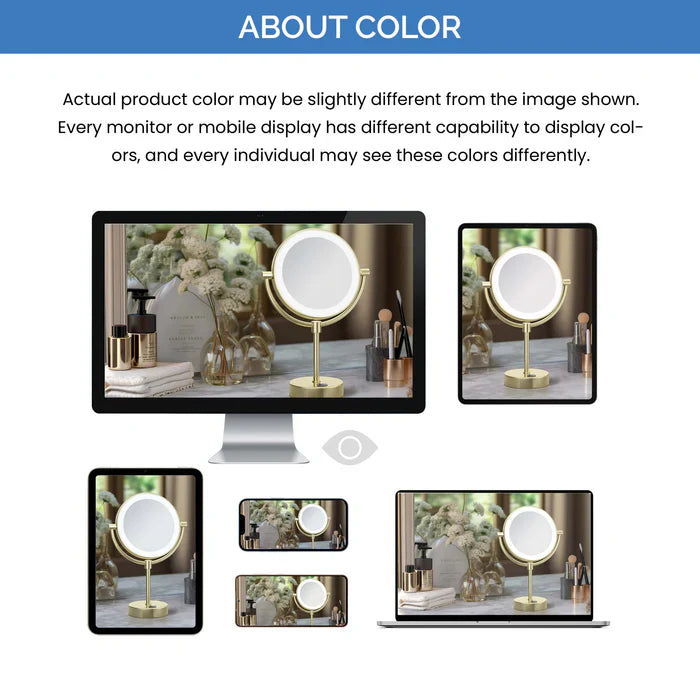 Halo Freestanding 5x Magnifying Makeup Mirror