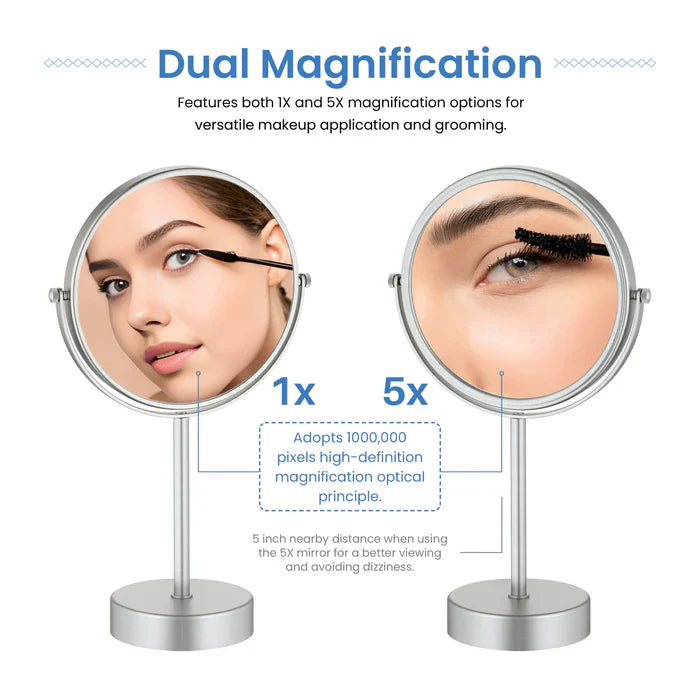 Halo Freestanding 5x Magnifying Makeup Mirror