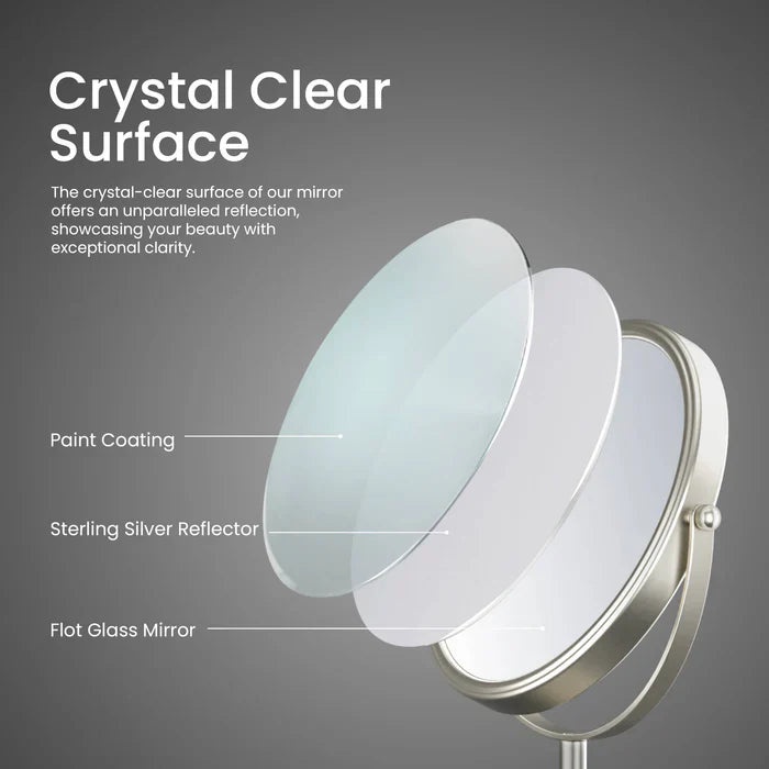 Halo Freestanding 5x Magnifying Makeup Mirror