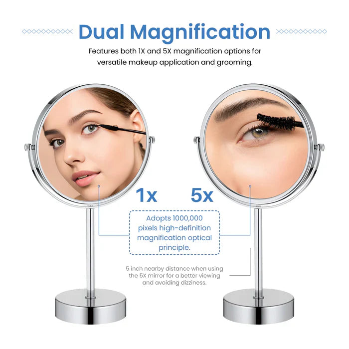 Halo Freestanding 5x Magnifying Makeup Mirror