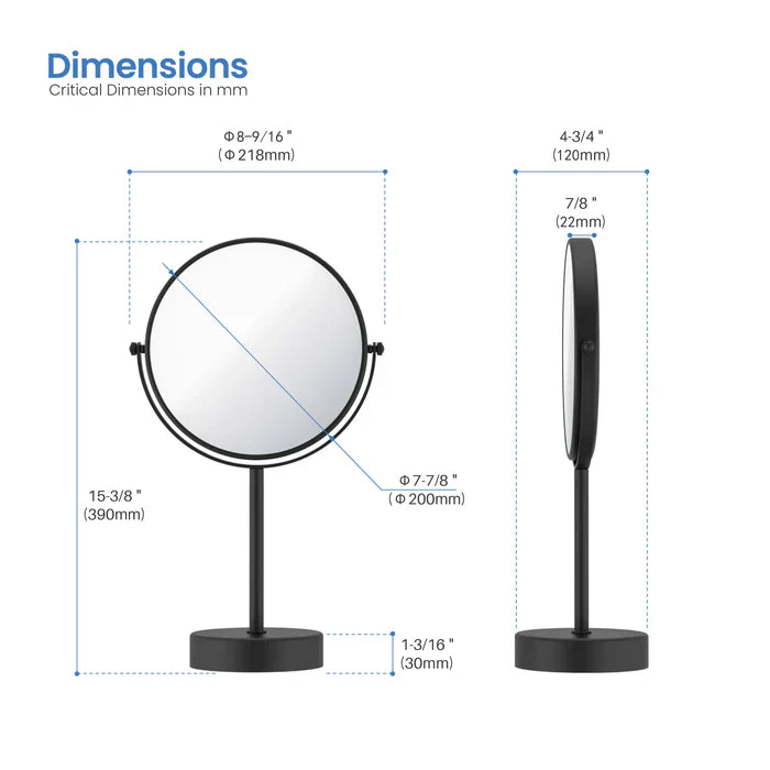 Halo Freestanding 5x Magnifying Makeup Mirror