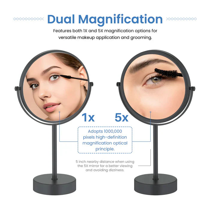 Halo Freestanding 5x Magnifying Makeup Mirror