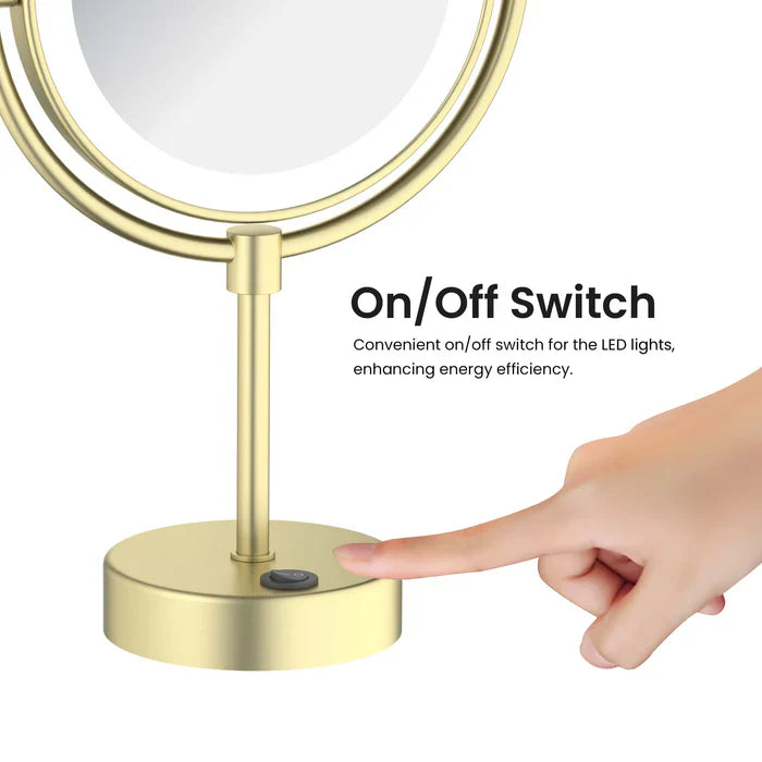 Halo LED Free-Standing Magnifying Makeup Mirror
