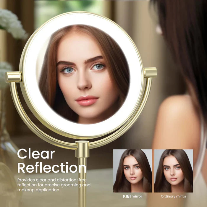 Halo LED Free-Standing Magnifying Makeup Mirror