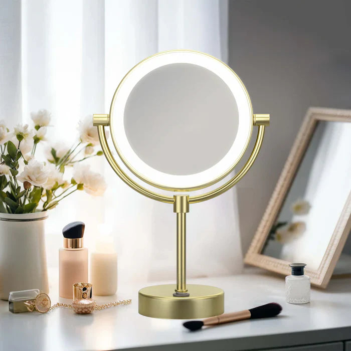 Halo LED Free-Standing Magnifying Makeup Mirror