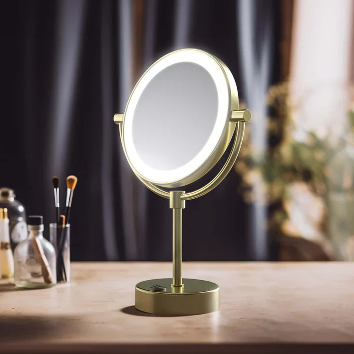 Halo LED Free-Standing Magnifying Makeup Mirror