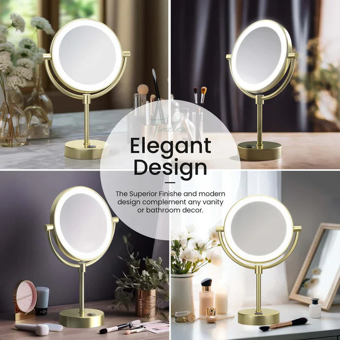 Halo LED Free-Standing Magnifying Makeup Mirror